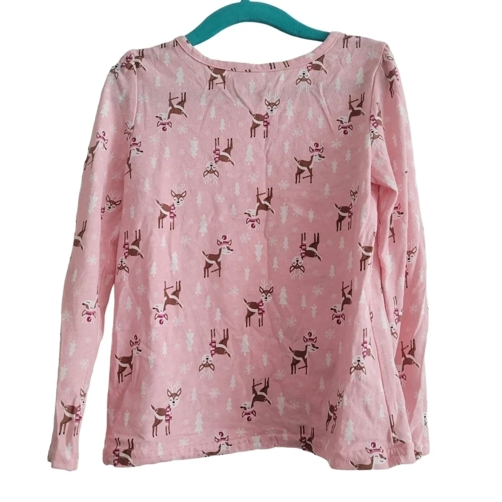 The Children's Place 5T Deer Pinafore Dress‎ & Matching Long Sleeve Shirt